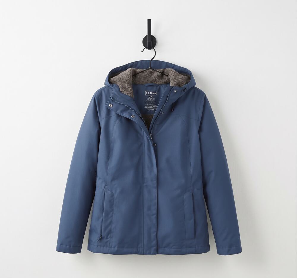 L.L. Bean Womens Winter Warmer Jacket, Navy, Size Medium, Cozy Outdoor Coat